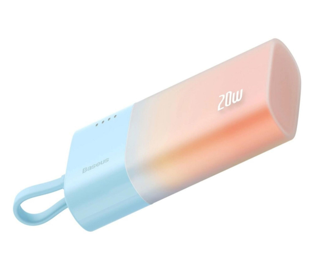 Baseus Powerbank Popsicle 5200mAh 20W z  kablem niebiesko-pomarańcz - 1502077 - zdjęcie 4